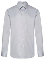 Koszule męskie - Calvin Klein Koszula LV019EU057 Niebieski Slim Fit - miniaturka - grafika 1