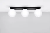 Lampy sufitowe - Potrójny plafon z kulistymi, białymi kloszami SL.1153 z serii YOLI - miniaturka - grafika 1