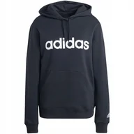 Bluzy damskie - Bluza damska adidas Essentials Linear czarna IC4426 XL - miniaturka - grafika 1