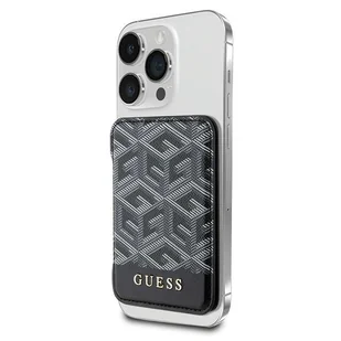 Guess Wallet Card Slot GUWMSHGCFSEK MagSafe GCube stripe czarny/black - Plecaki - miniaturka - grafika 1