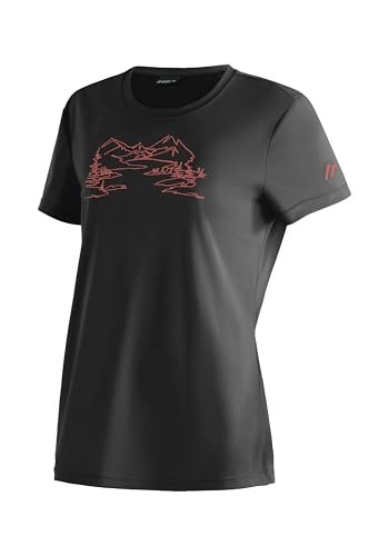 Maier Sports Wilma Print damska koszulka funkcyjna, koszulka rekreacyjna z nadrukiem, krój Regular Fit