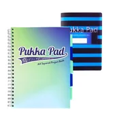 Zeszyty szkolne - Zestaw kołozeszyt w kratkę A4 100k z przekładkami Pukka Pads + Zeszyt Flex Pad B5 niebieski - miniaturka - grafika 1
