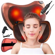 Masażery - PODUSZKA MASUJĄCA MASAŻER SHIATSU DO SZYI KARKU PLECÓW GRZEJĄCY MASUJĄCY - miniaturka - grafika 1