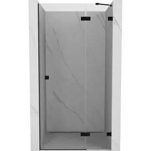 Mexen Lunar drzwi prysznicowe uchylne prawe 100 cm, transparent, czarne - 834-100-000-70-00-P - Ścianki i drzwi prysznicowe - miniaturka - grafika 1