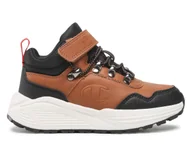 Buty dla dziewczynek - Buty dziecięce Champion S32440MS053 CLIMB RX MID B PS Brązowe - miniaturka - grafika 1
