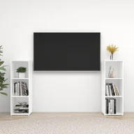 Szafki RTV - vidaXL Lumarko Szafki TV, 2 szt., białe, 107x35x37 cm, płyta wiórowa 3079934 - miniaturka - grafika 1