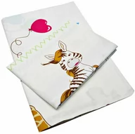 Pościel dla dzieci - POŚCIEL 135x100 DO ŁÓŻECZKA 140x70 POSZEWKI Z WYPEŁNIENIEM - Zebra balonik niebieski - miniaturka - grafika 1