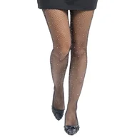 Rajstopy - Chaks – rajstopy kabaretki z brokatowymi kamieniami, rajstopy kabaretki w jednym rozmiarze, dodatek z kryształkami dla kobiet, na festiwale i imprezy - miniaturka - grafika 1