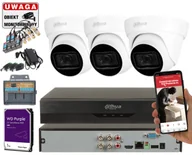 Zestawy do monitoringu - 3 kamery z rejestratorem Dahua HAC-HDW1800TL-A-0280B 8MPx Wizsense Mikrofon - miniaturka - grafika 1