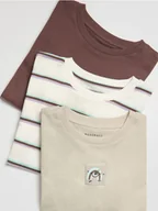 Bluzki dla niemowląt - Reserved - Bawełniany t-shirt 3 pack - złamana biel - miniaturka - grafika 1