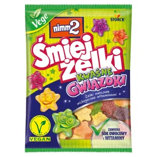 Nimm2, żelki owocowe Śmiejżelki Kwaśne Gwiazdki, 90g - Żelki - miniaturka - grafika 1