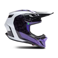 Kaski motocyklowe - Kask Cross FOX V3 RS Grid Czarny/FioletowyXXL - miniaturka - grafika 1