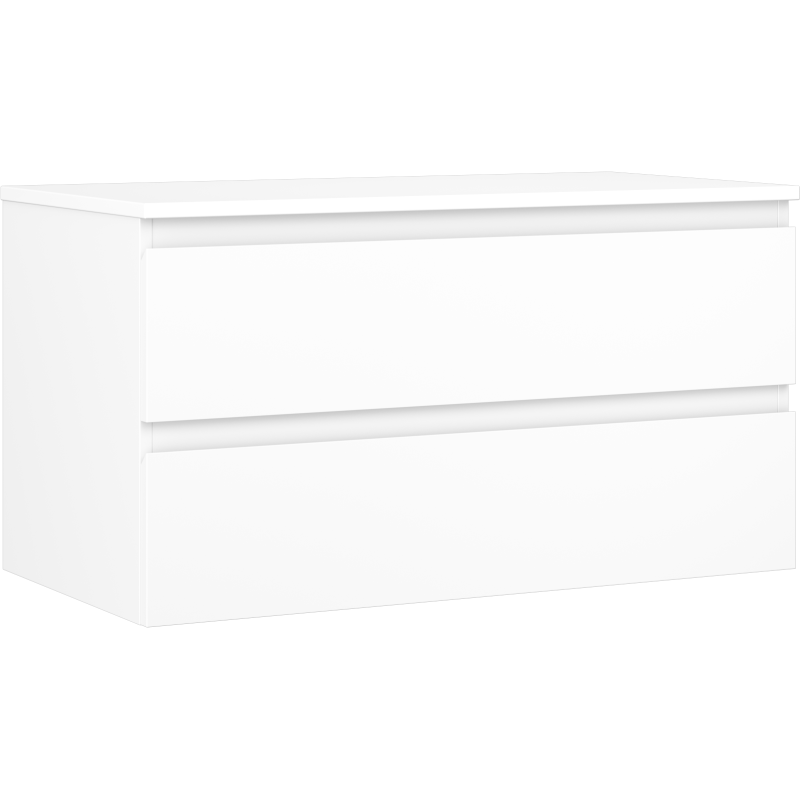 Mexen Orio szafka łazienkowa podumywalkowa 90 cm z blatem, 2 szuflady, biała mat - 91A10-09047-2-BFFC01
