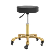 Krzesła i taborety kosmetyczne - Physa Taboret kosmetyczny 54 72 cm 150 kg czarny / złoty - Taboret na kółkach - miniaturka - grafika 1