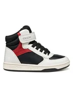 Trampki damskie - Geox Sneakersy "Maltin" w kolorze biało-czarnym - miniaturka - grafika 1