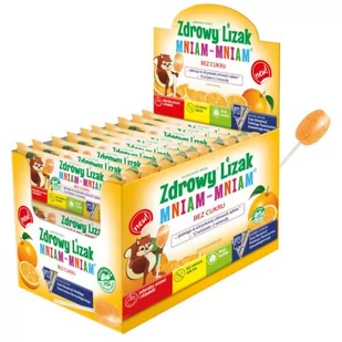 Starpharma Zdrowy Lizak mniam-mniam pomarańcza 12 witamin i 2 minerały 40 sztuk - Witaminy i minerały - miniaturka - grafika 1