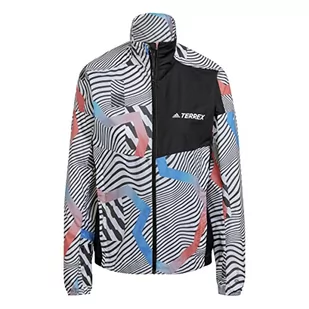 adidas Damska kurtka Trail Wind J W, biało-czarna, S, biały i czarny, S - Kurtki damskie - miniaturka - grafika 1