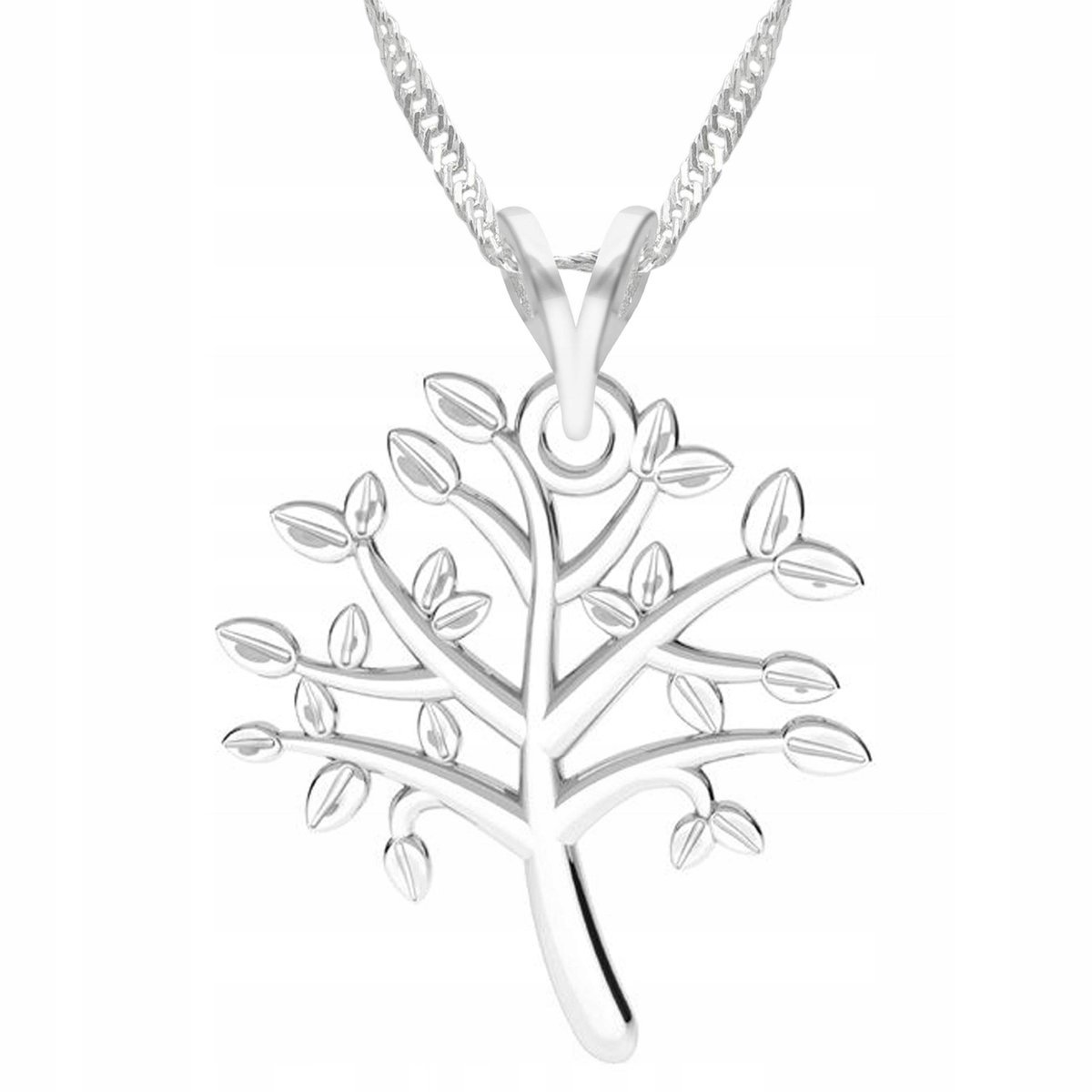 Naszyjnik Srebrny z Drzewem Życia Drzewko Życie Tree Drzewo SREBRO 925