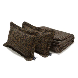 La Millou - Komplet Pościeli Bawełnianej LEOPARD CHOCO by Magdalena Lamparska - Pościel dla dzieci - miniaturka - grafika 1