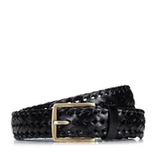 Paski - Męski pasek ze skórzanej plecionki - miniaturka - grafika 1