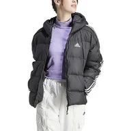 Kurtki damskie - adidas Damska kurtka puchowa Essentials Mid z 3 paskami, czarna, Czarny, XXL - miniaturka - grafika 1