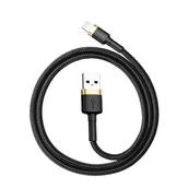 Złącza, przejściówki, adaptery - Baseus Cafule USB do Lightning 2,4A 1m złoto-czarny - miniaturka - grafika 1