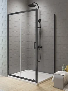 New Trendy Kabina prostokątna 110x90 cm profile czarny mat K-5151 New Varia - Kabiny prysznicowe - miniaturka - grafika 1