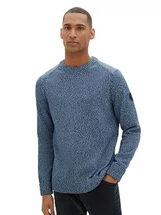 TOM TAILOR sweter męski, 34404 - Blue Navy Mouline, 3XL - Swetry męskie - miniaturka - grafika 1