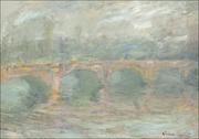 Plakaty - Galeria Plakatu, Plakat, Waterloo Bridge, London, at Sunset, Claude Monet, 59,4x42 cm - miniaturka - grafika 1