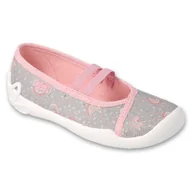 Buty dla dziewczynek - Befado obuwie dziecięce 116Y328 szare - miniaturka - grafika 1