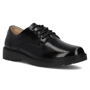 Skórzane obuwie damskie Filippo DP6431/24 BK BK czarne - Glany damskie - miniaturka - grafika 1
