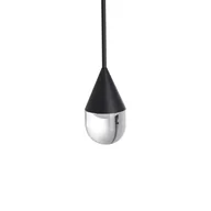 Lampy sufitowe - Wisząca lampa Nata PL0104-BK Yaskr LED 6W 3000K przezroczysta czarna - miniaturka - grafika 1