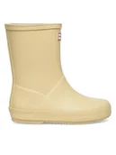 Buty dla dziewczynek - Hunter Kalosze HFC-02 Écru - miniaturka - grafika 1