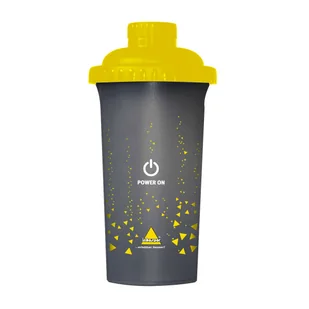 INKOSPOR SHAKER 0,7 l z sitkiem szary z żółtą kopułką - Shakery i bidony sportowe - miniaturka - grafika 1