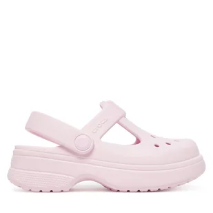 Sandały Crocs Classic Mary Jane Clog K 210615 Różowy - Buty dla dziewczynek - miniaturka - grafika 1