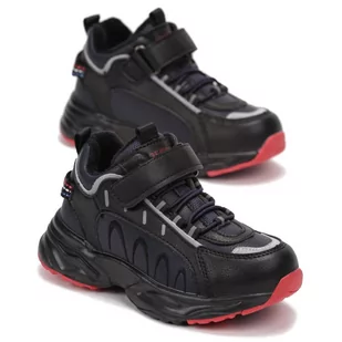 Buty Sportowe Ocieplane Dziecięce Wygodne Cieple Lekkie Na Zimę Na Jesień Sneakersy Chłopięce Granatowe 29 - Buty dla chłopców - miniaturka - grafika 1