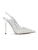 Sandały damskie - Eva Minge Sandały EO-AVA-E373-70H-C183Y1 Srebrny - miniaturka - grafika 1