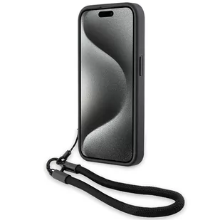 BMW BMHCP15X23RMRLK iPhone 15 Pro Max 6.7" czarny/black hardcase Signature Leather Wordmark Cord - Etui i futerały do telefonów - miniaturka - grafika 4