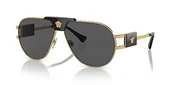 Okulary przeciwsłoneczne - Versace 0VE2252 63 100287 okulary przeciwsłoneczne, unisex-dorośli, wielokolorowe (wielokolorowe), jeden rozmiar - miniaturka - grafika 1