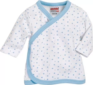 Bluzki dla niemowląt - Schnizler Unisex dziecięca koszula z długim rękawem w gwiazdki, niebieski (biały/Bleu 117), 50 - grafika 1