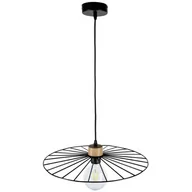 Lampy sufitowe - Spotlight Lampa wisząca Antonella czarna, detal drewno 45cm - miniaturka - grafika 1