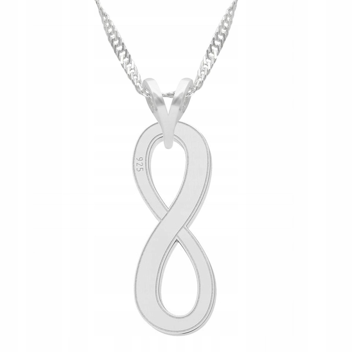 Naszyjnik Srebrny Forever z Nieskończonością Ósemka Miłość Love SREBRO 925