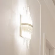 Lampy ścienne - EVO Kinkiet LAMPA ścienna EVO W02073CP szklana OPRAWA sople przezroczyste EVO W02073CP - miniaturka - grafika 1