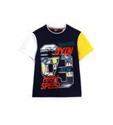 Koszulki dla chłopców - T-Shirt chłopięcy High Speed z kolorowymi rękawami Orginal Marines - miniaturka - grafika 1
