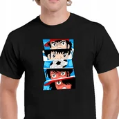 Koszulki męskie - P169 KOSZULKA KAPITAN TSUBASA JASTRZĄB ANIME BAWEŁNA PREZENT CZARNA S - miniaturka - grafika 1