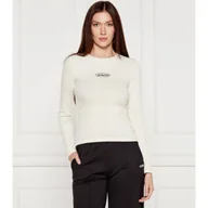 Bluzki damskie - Guess Jeans Bluzka EMBRO Slim Fit - miniaturka - grafika 1