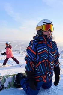 Kurtki i płaszcze dla dziewczynek - Reima kurtka narciarska dziecięca Tirro kolor pomarańczowy - grafika 1