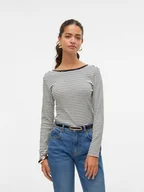 Koszulki i topy damskie - Vero Moda Koszulka w kolorze biało-czarnym - miniaturka - grafika 1