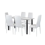 Stoły z krzesłami - Norman 6+1 étkező garnitúra fehér - miniaturka - grafika 1