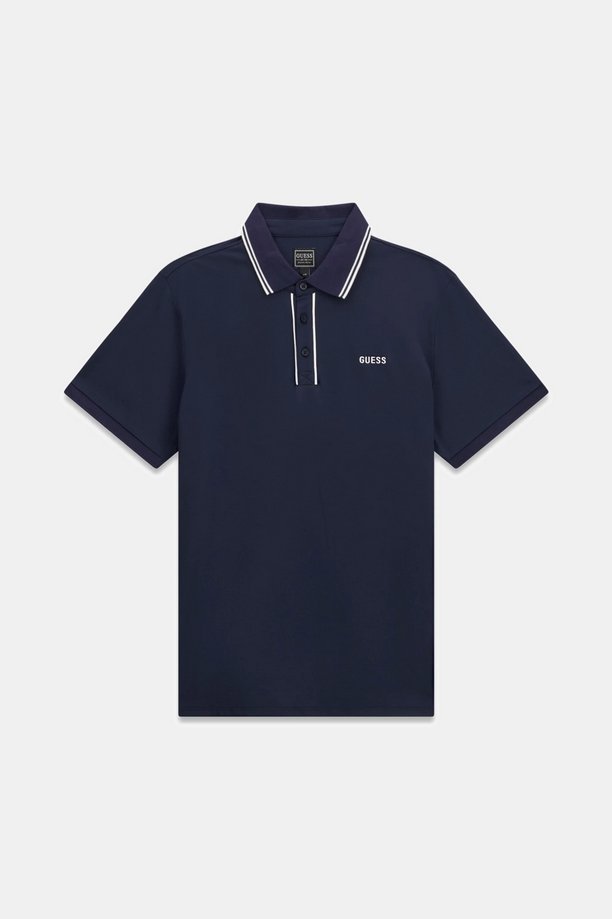 Koszulka polo męskie guess polo piquet scuro altro